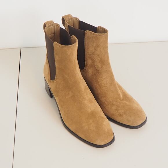 J. Crew Chelsea boots Rich Coffee Women's Sz 7.5 Block Heels Ankle Boots - Picture 1 of 11